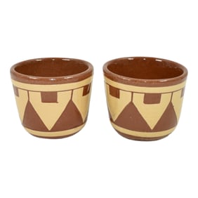 Pine Ridge Sioux Dakota Pottery Native American Cups Shot Glass