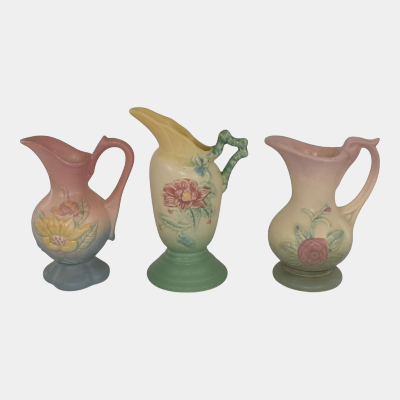 Hull Vintage Art Pottery Pink Ceramic Ewer Pitchers (1 of 6)
