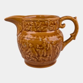 TG Green English Vintage 1970s Art Pottery Tan Pitcher