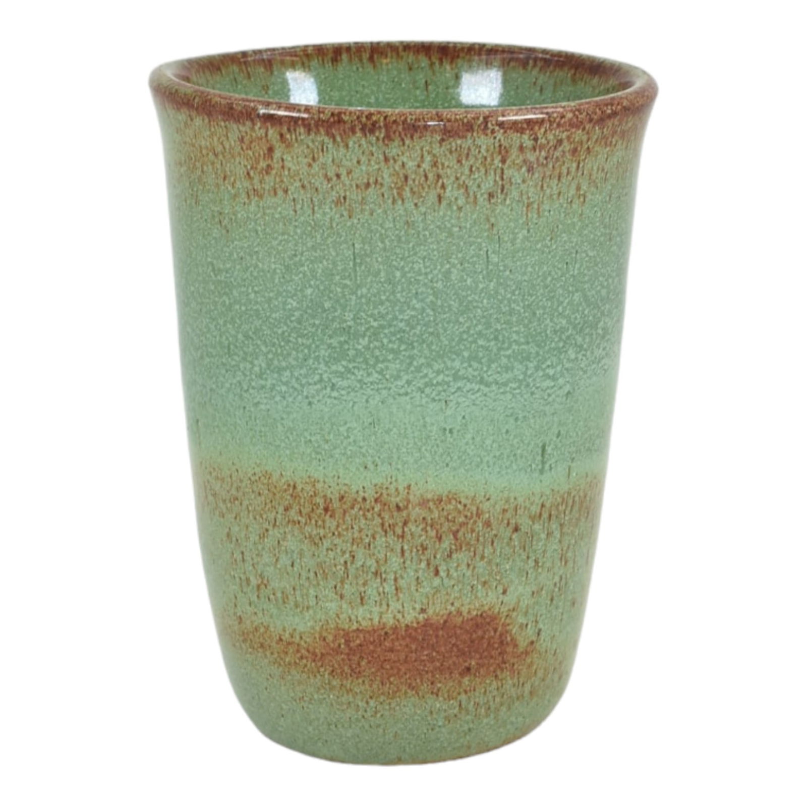 Pine Ridge Sioux Dakota Pottery Hand Made Tumbler Woody: Professional, fast, and affordable in house shipping available for all items. Pine Ridge Sioux Dakota Pottery Hand Made Tumbler Woody Large green and brown mottled tumbler. Excellent original conditi