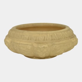 Brush McCoy Ivory Vintage Art Pottery Arts And Crafts Ceramic Bowl