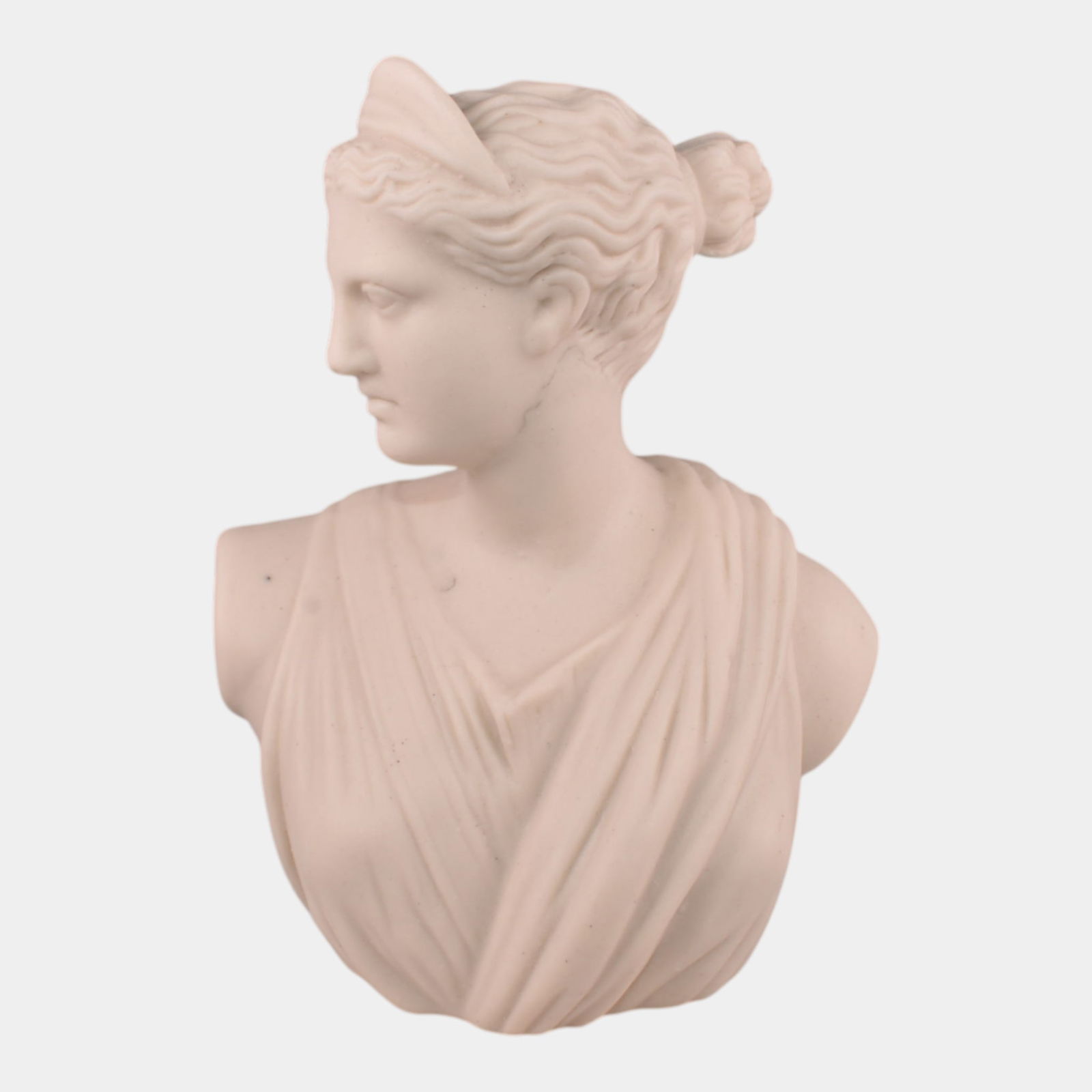 European 19th Century White Parian Ware Artemis Bust (1 of 6)