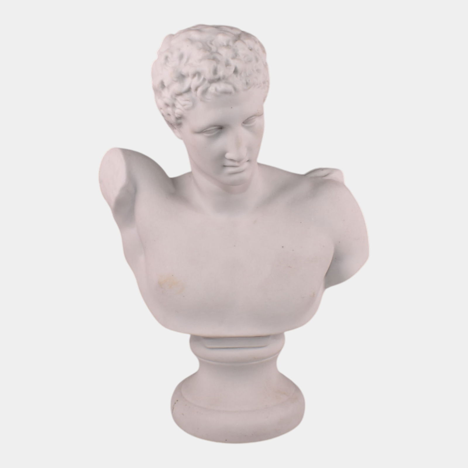 European 19th Century White Parian Ware Male Bust (1 of 6)