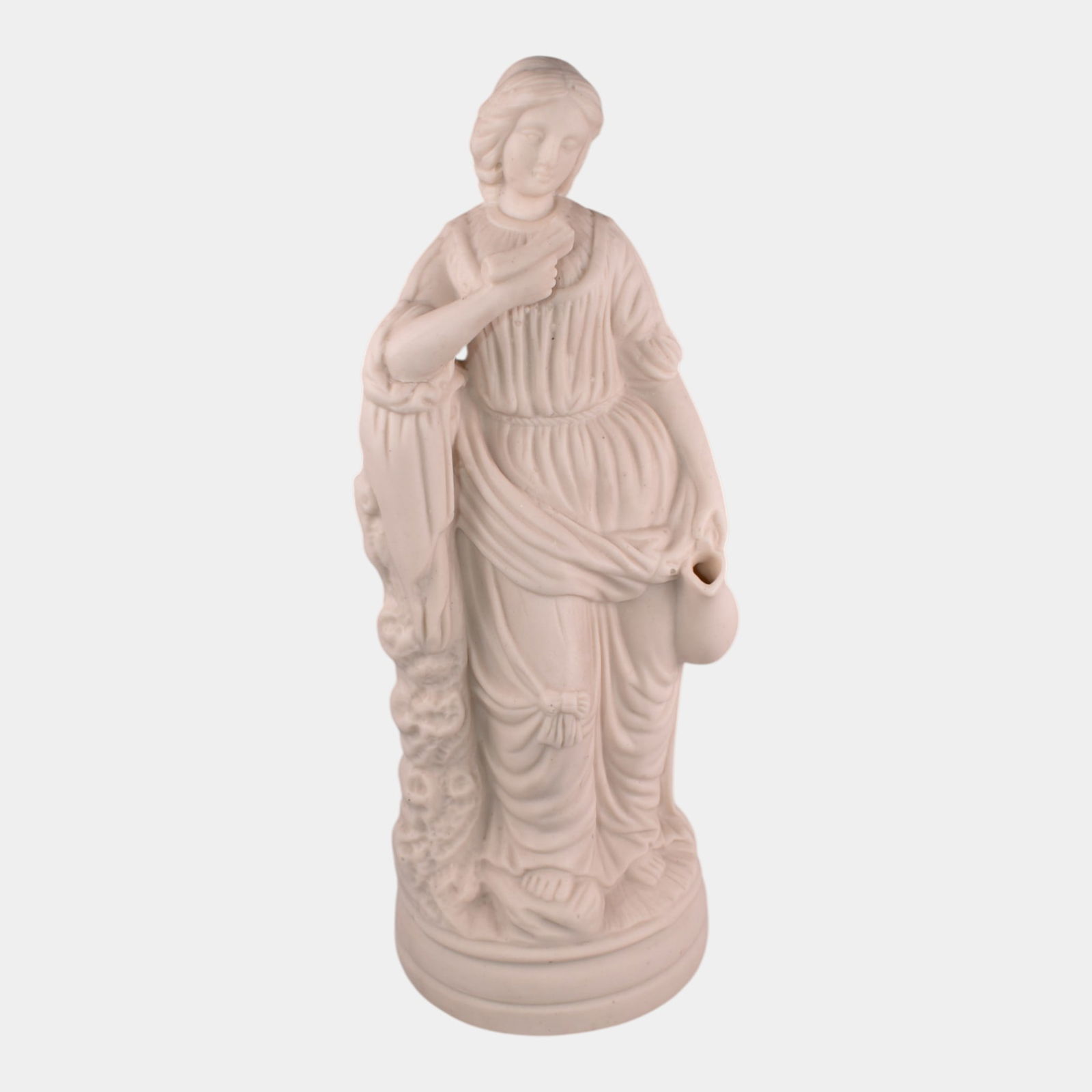 European Antique White Parian Ware Lady Reading Statue (1 of 6)