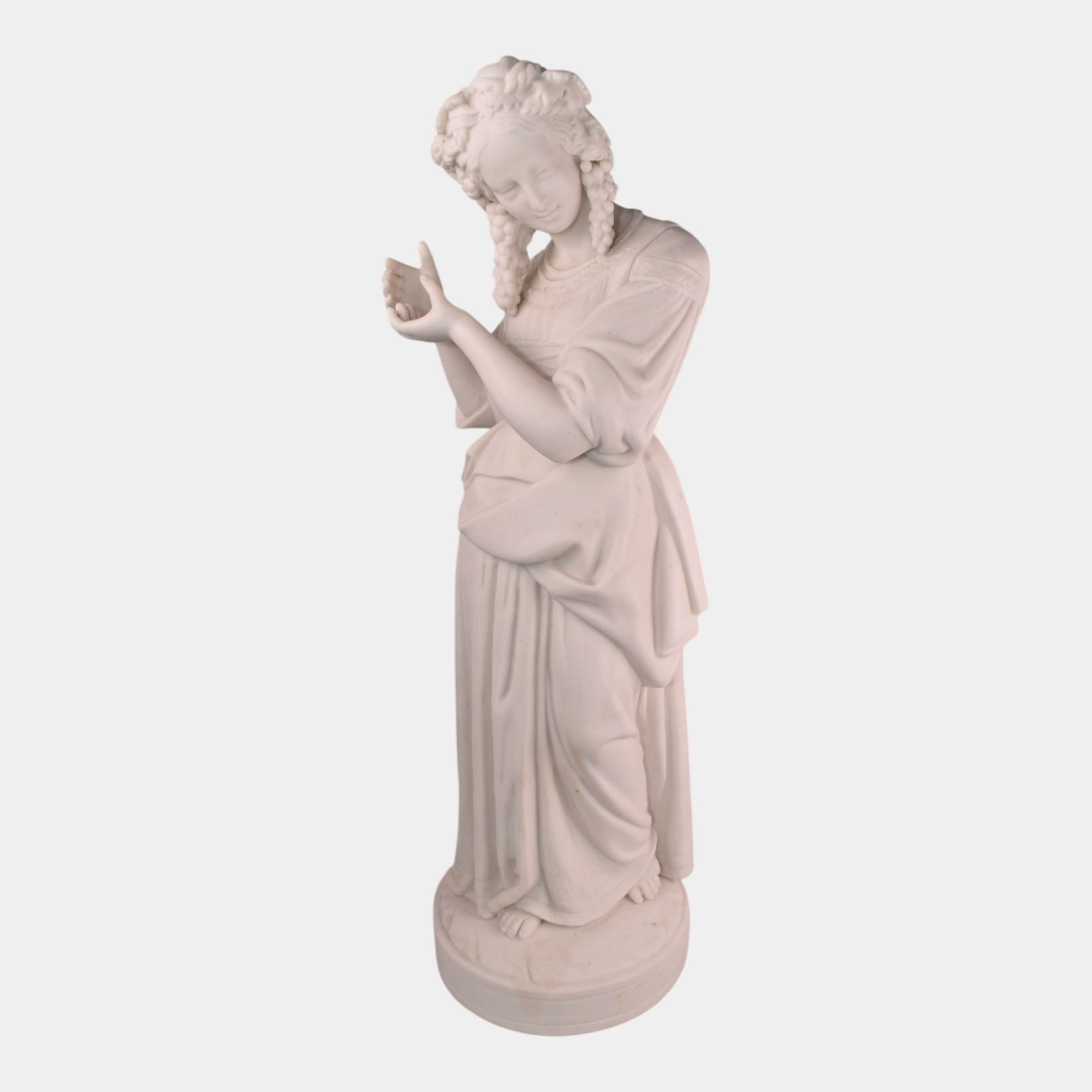 European Antique White Parian Ware Lady Statue (1 of 6)