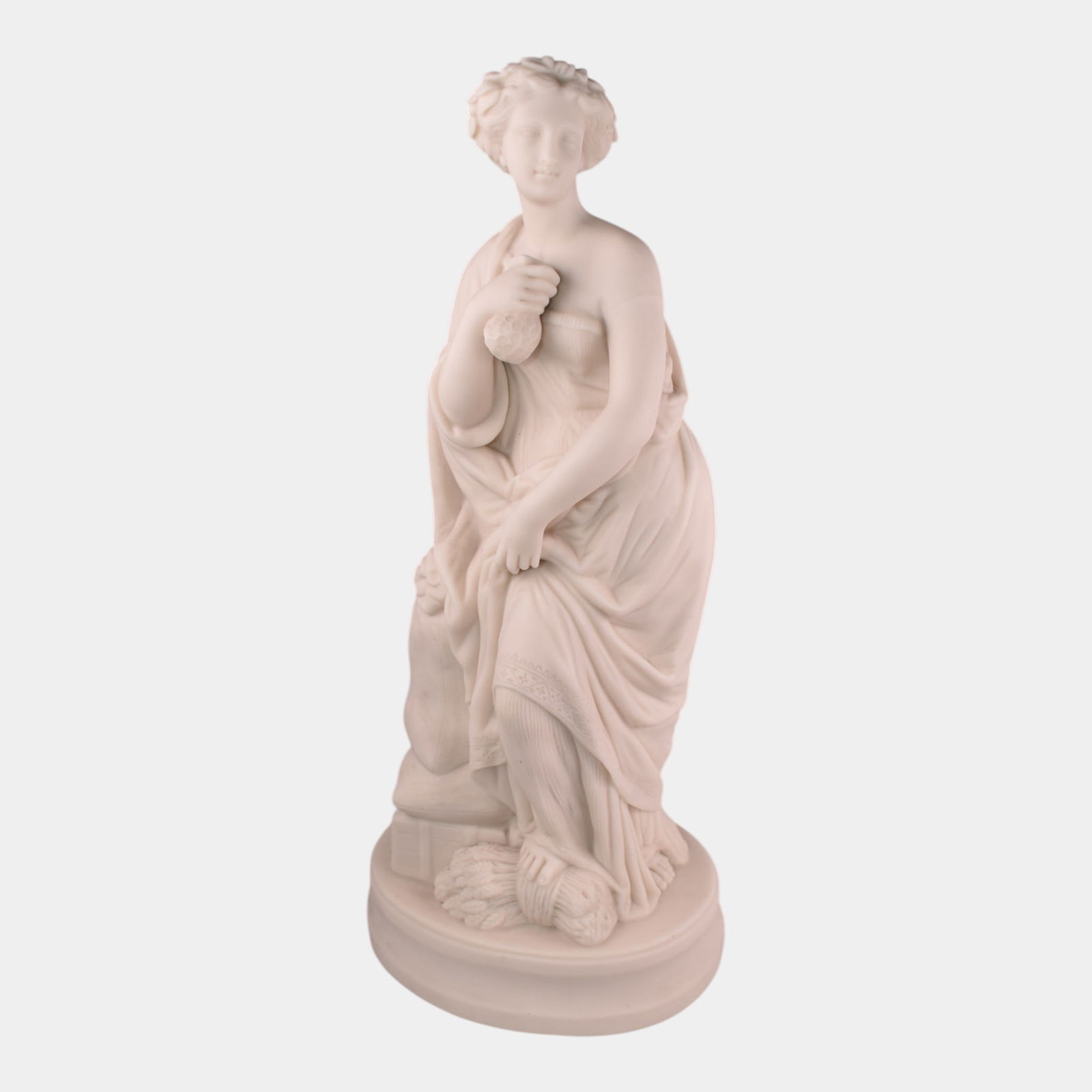 European Antique White Parian Ware Lady Statue (1 of 6)