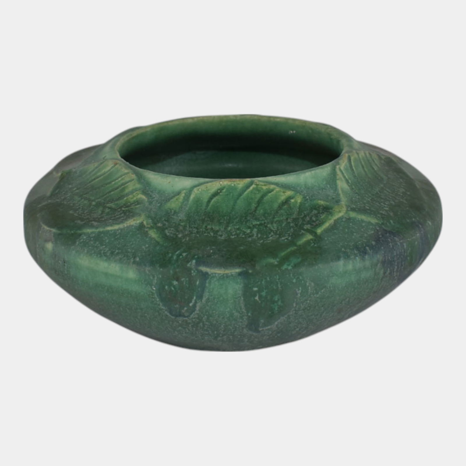 Jesse Wolf Studio Ephraim Matte Green Art Pottery Green Leaf Bowl (1 of 6)