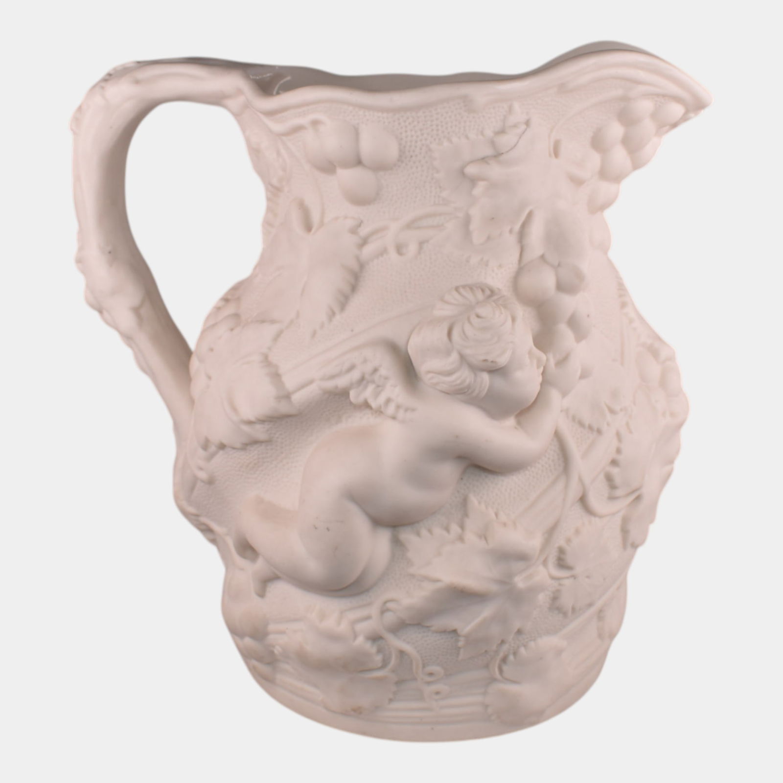 Minton White Parian Ware Cherub Grape Vine Pitcher (1 of 7)