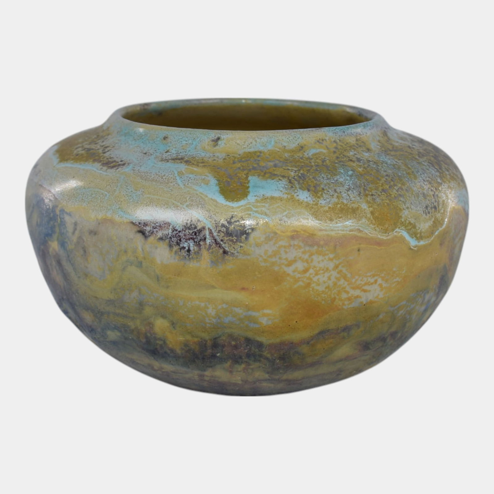 American Vintage Studio Art Pottery Exceptionally Glazed Bowl Vase (1 of 6)