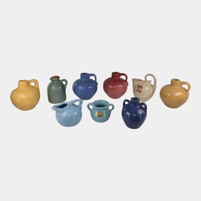 Uhl Rosemeade Dryden Pottery Stoneware Jugs And Handled Vase