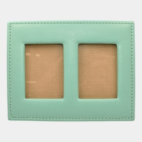 Tiffany & Co Blue Leather Standing Double Picture Frame