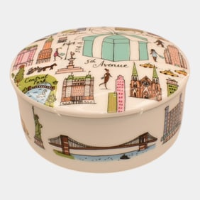 Tiffany & Co Porcelain 5th Avenue Trinket Box