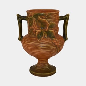 Roseville Bushberry Russet 1941 Mid Century Modern Pottery Ceramic Vase 156-6