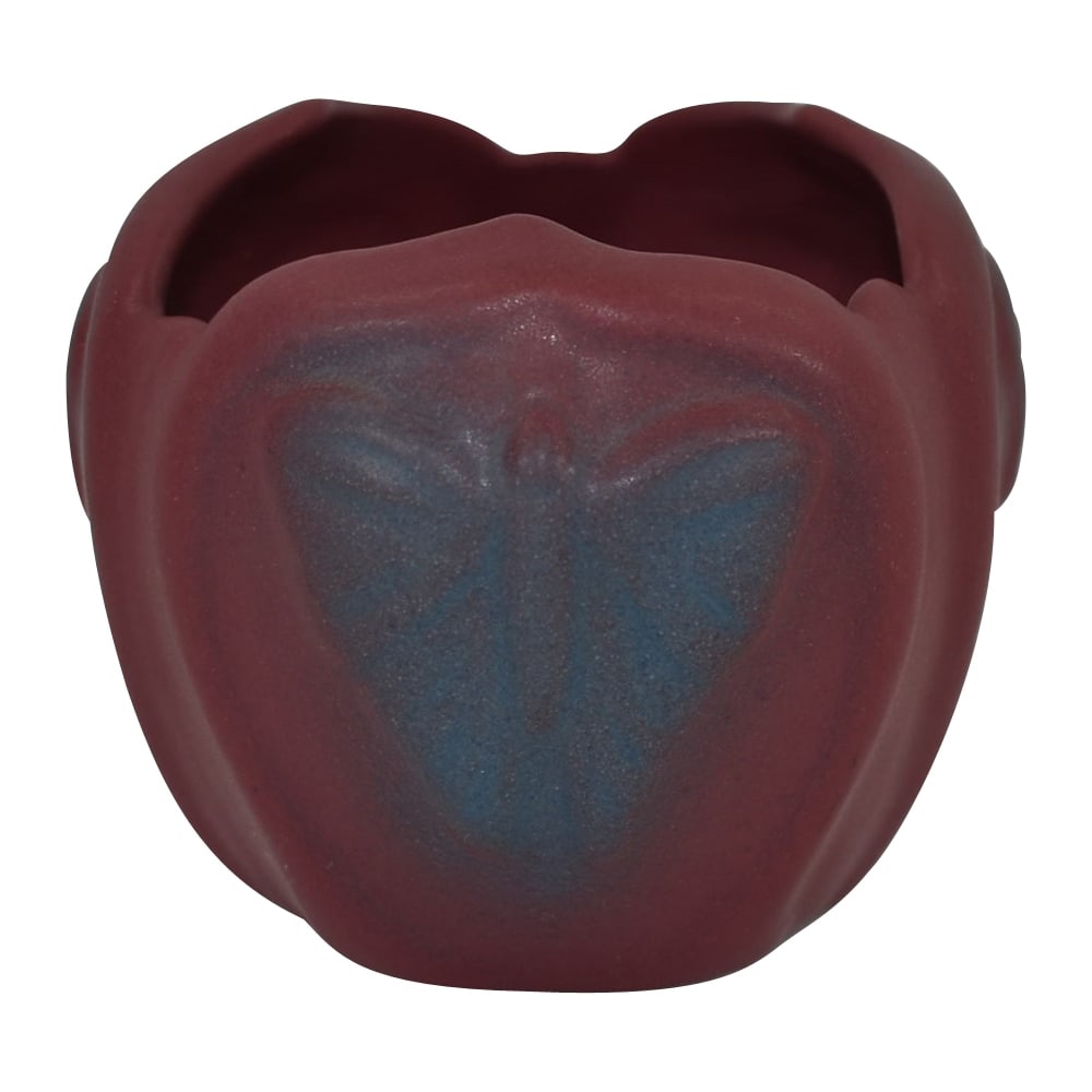 Van Briggle Pottery 1940s Persian Rose Scallop Rim Moth Vase (1 of 6)