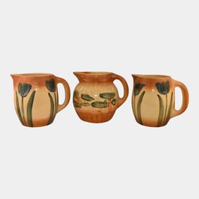 Roseville Early Ware 1910-16 Vintage Art Pottery Pitchers