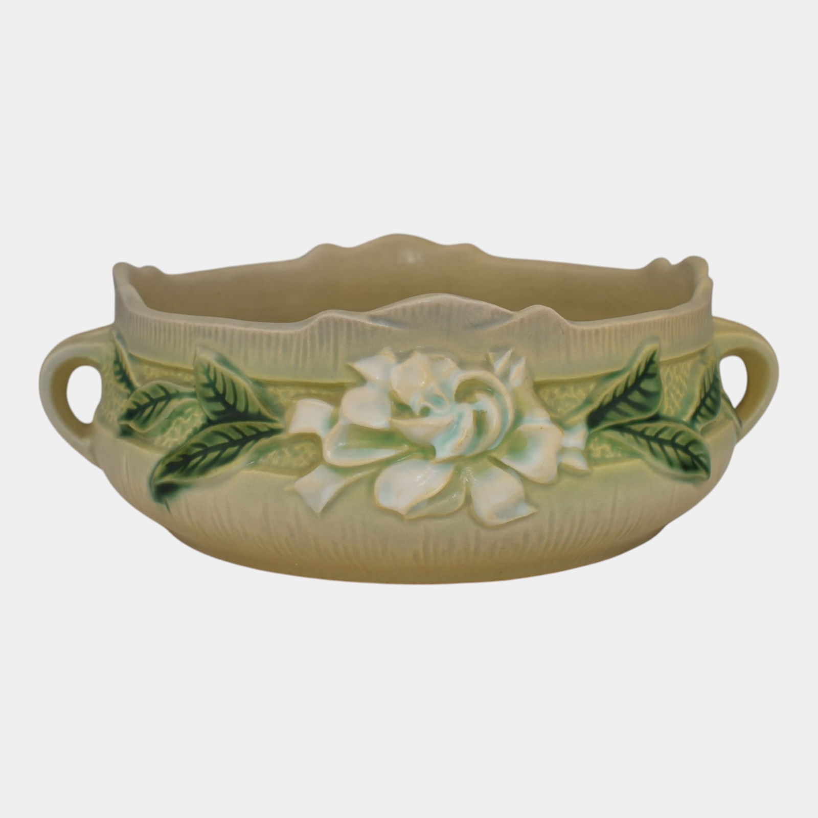 Roseville Gardenia Gray 1950 Mid Century Modern Art Pottery Ceramic Bowl 626-6 (1 of 6)