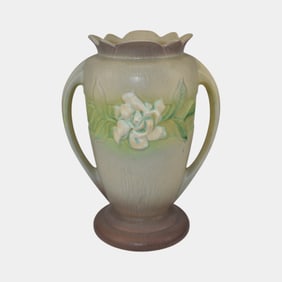 Roseville Gardenia Gray 1950 Vintage Mid Century Modern Art Pottery Vase 686-10