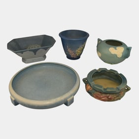 Roseville Primrose Magnolia Foxglove Carnelian Roszane Vases Planter Bowl