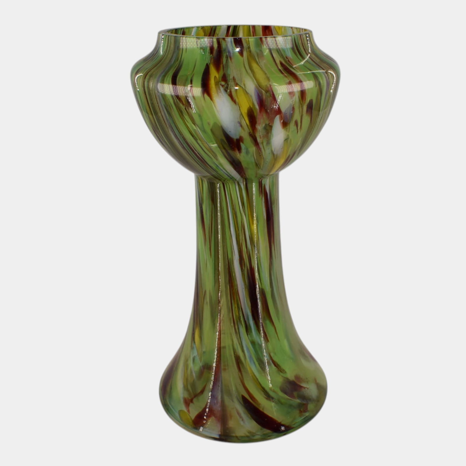 Czech Bohemian Vintage Art Green Red Spatter Glass Vase: Professional, fast, and affordable in house shipping available for all items. Czech Bohemian Vintage Art Green Red Spatter Glass Vase Excellent original condition. No chips, cracks, damage or repair