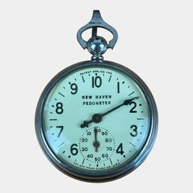 New Haven Clock Company Vintage Clip On Pedometer