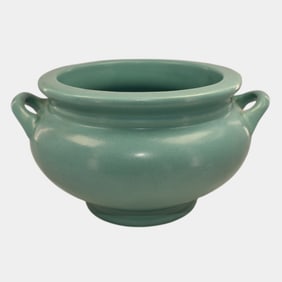 Roseville Solid Colors 1917 Turquoise Planter 550-4