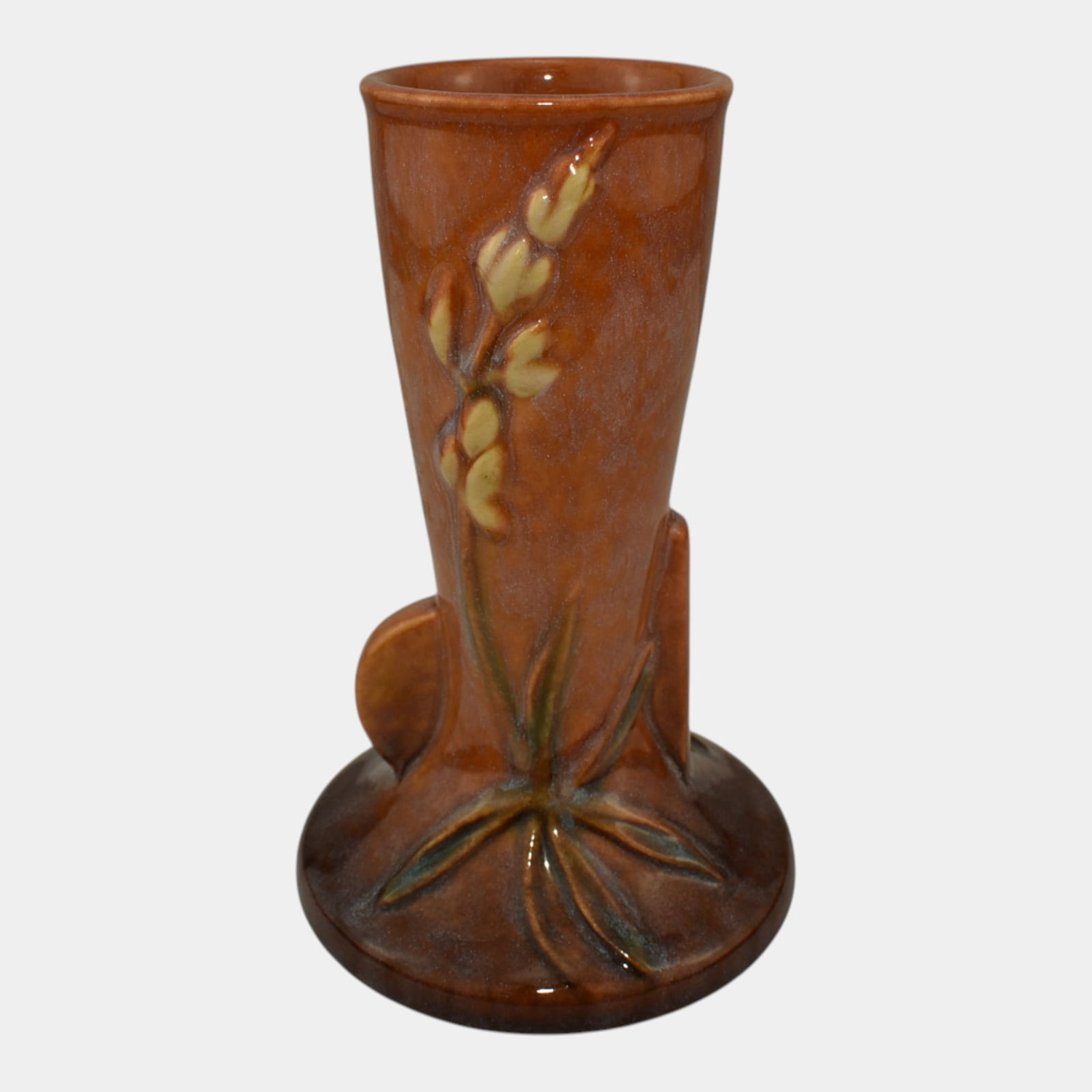 Roseville Wincraft Orange 1948 Mid Century Modern Art Pottery Ceramic Vase 281-6: Professional, fast, and affordable in house shipping available for all items. Roseville Wincraft Orange 1948 Mid Century Modern Art Pottery Ceramic Vase 281-6 Excellent original condition. No chips,