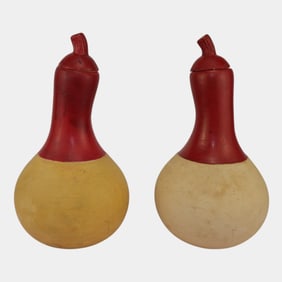 Weller Utility Art Pottery Red Ceramic Ollas Water Bottles