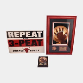 Chicago Bulls Limited Ed Framed World Championship Rings Pictures & Repeat Sign