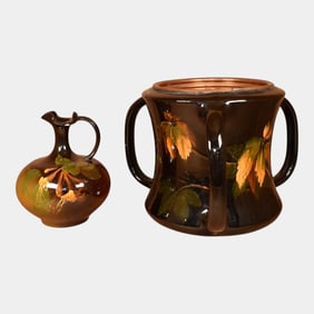 Weller Dickens Ware Louwelsa Pottery Ewer Lamp Vase Base