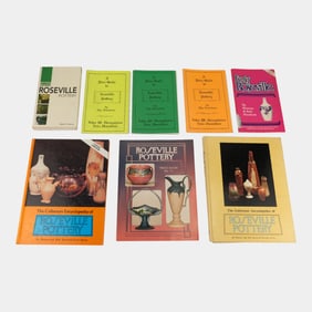 Assorted Roseville Pottery Paperback And Hardcover Reference Books