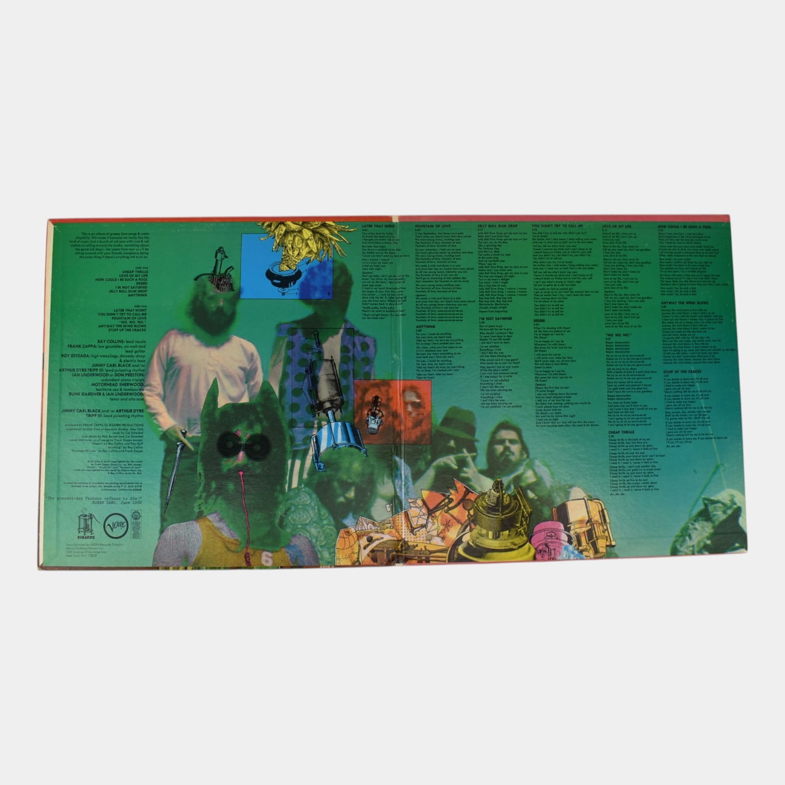 Frank Zappa Mothers Of Invention Cruising With Ruben And The Jets 1968 Gatefold Vinyl Album: Professional, fast, and affordable in house shipping available for all items. Frank Zappa Mothers Of Invention Cruising With Ruben And The Jets 1968 Gatefold Vinyl Album Colorful and retro, this Crui