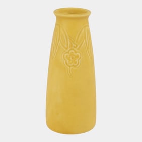 Rookwood 1930 Vintage Arts And Crafts Pottery Yellow Floral Ceramic Vase 2108