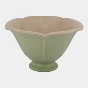 Rookwood 1929 Vintage Arts And Crafts Pottery Green Pink Ceramic Bowl 2235