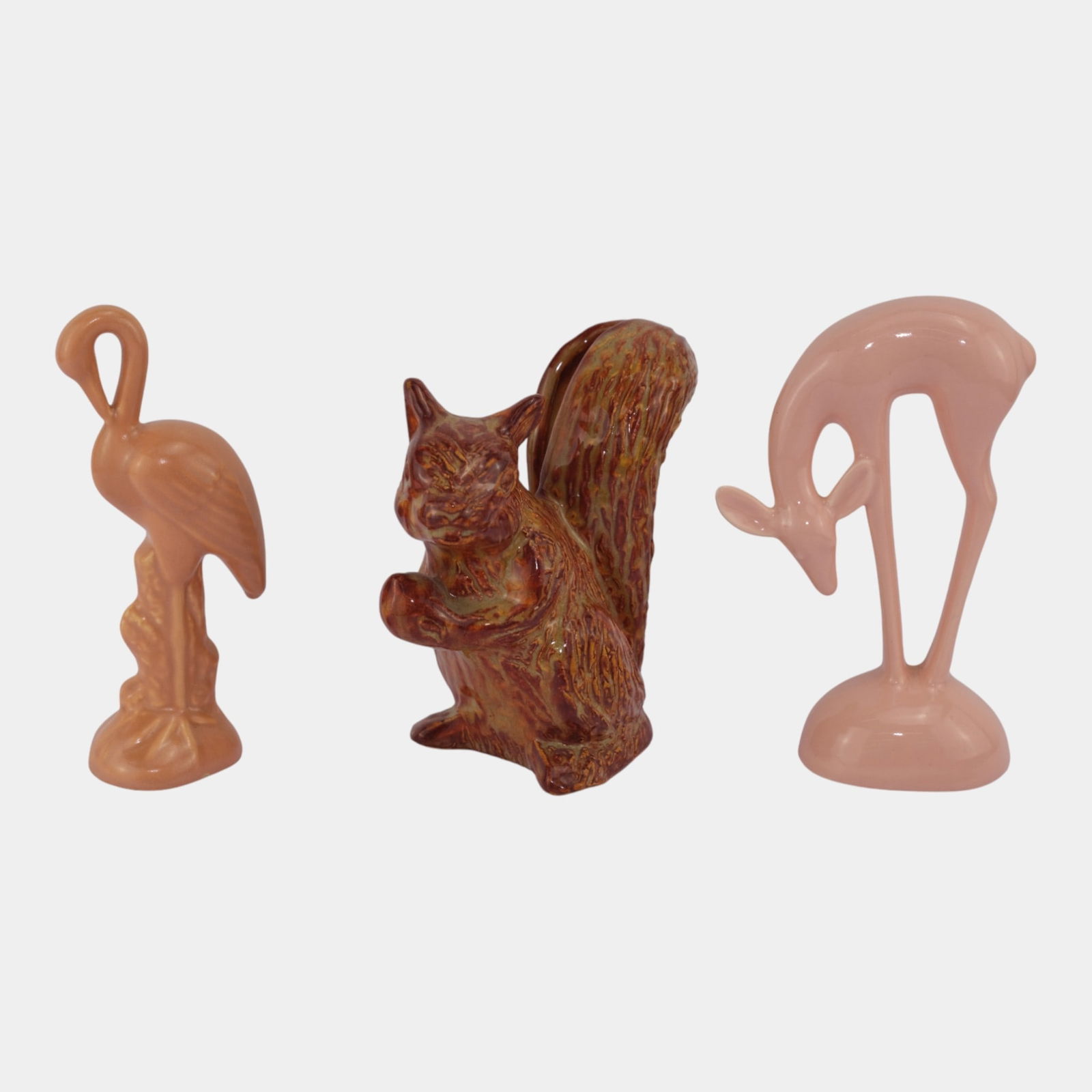 Metlox Niloak Roselane Art Pottery Flamingo Squirrel Doe Wildlife Figurines (1 of 4)