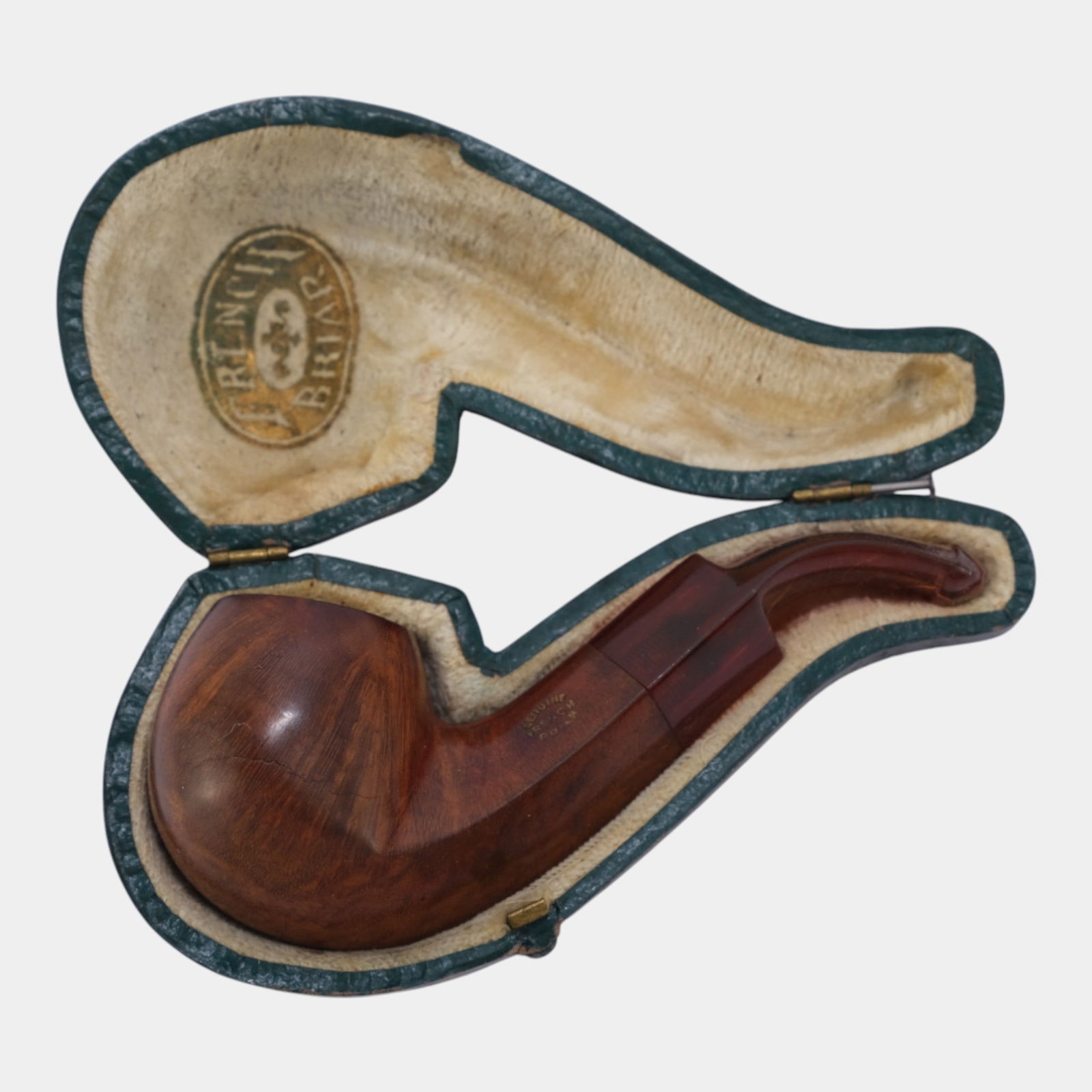 Genuine French Briar Vintage Oom-Paul Briar Smoking Pipe with Original Case (1 of 7)