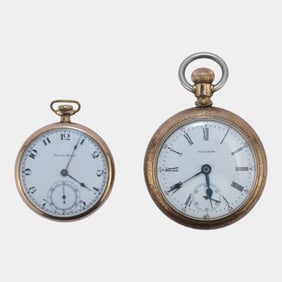 South Bend And Waltham Watch Co Gold Filled Open Face Pocket Watches
