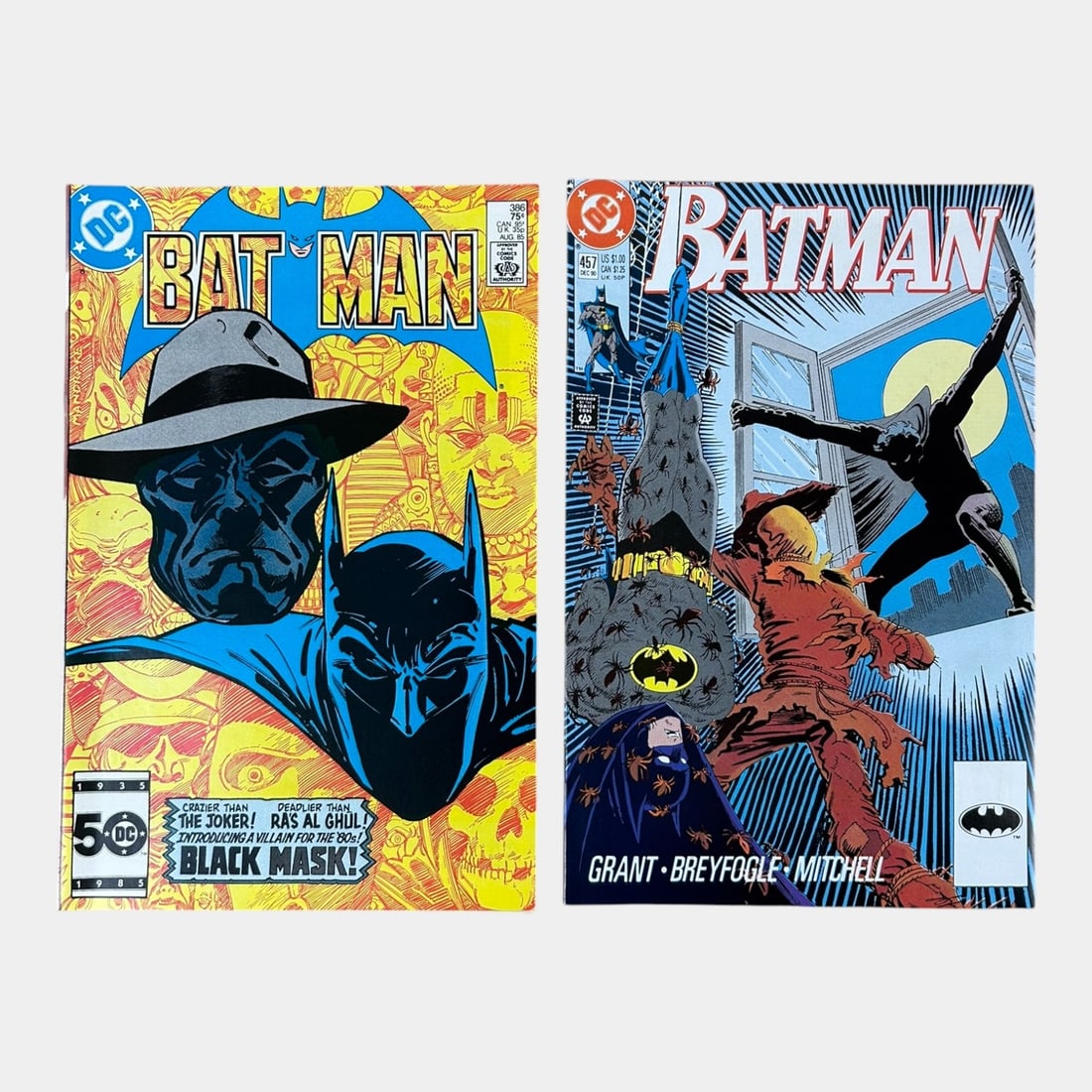 Batman #386 & 457 High Grade Copper Age Key Comic Book Issues DC Comics: Professional, fast, and affordable in house shipping available for all items. Batman #386 & 457 High Grade Copper Age Key Comic Book Issues DC Comics Batman #386 - 1st appearance of Black Mask Batman