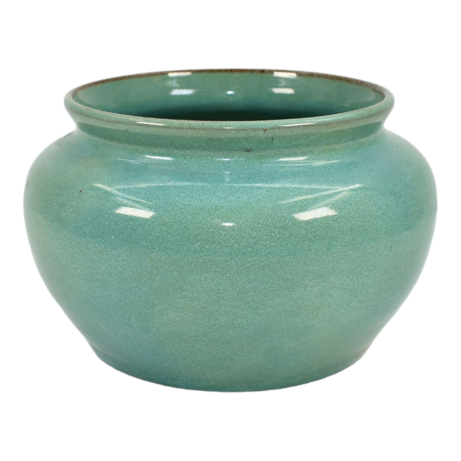 Pine Ridge Sioux Dakota Pottery Hand Made Green Ceramic Planter Bowl Cottier (1 of 6)