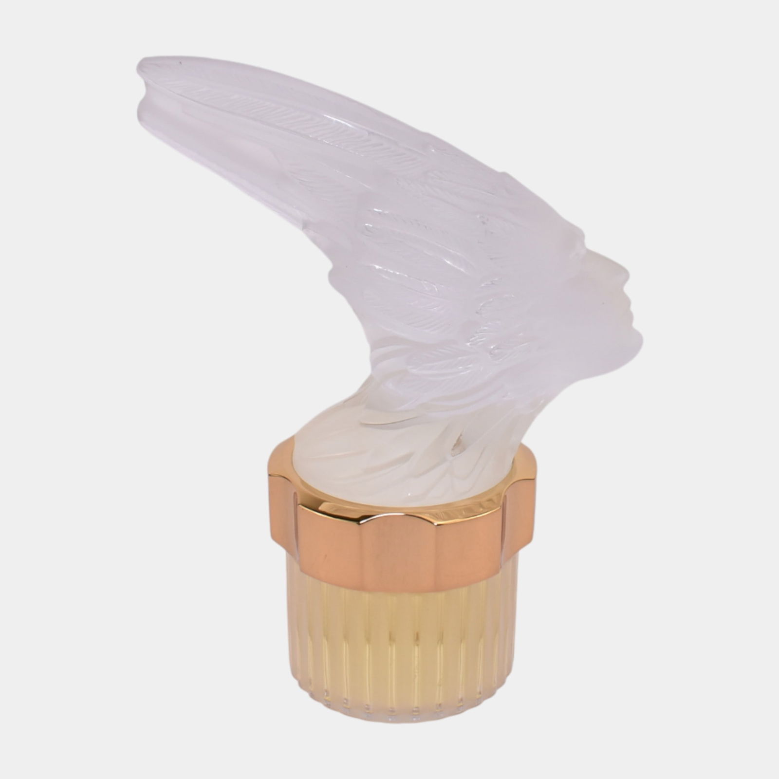 Lalique French Crystal Figural Phoenix Mascot Art Deco Perfume Bottle (1 of 3)