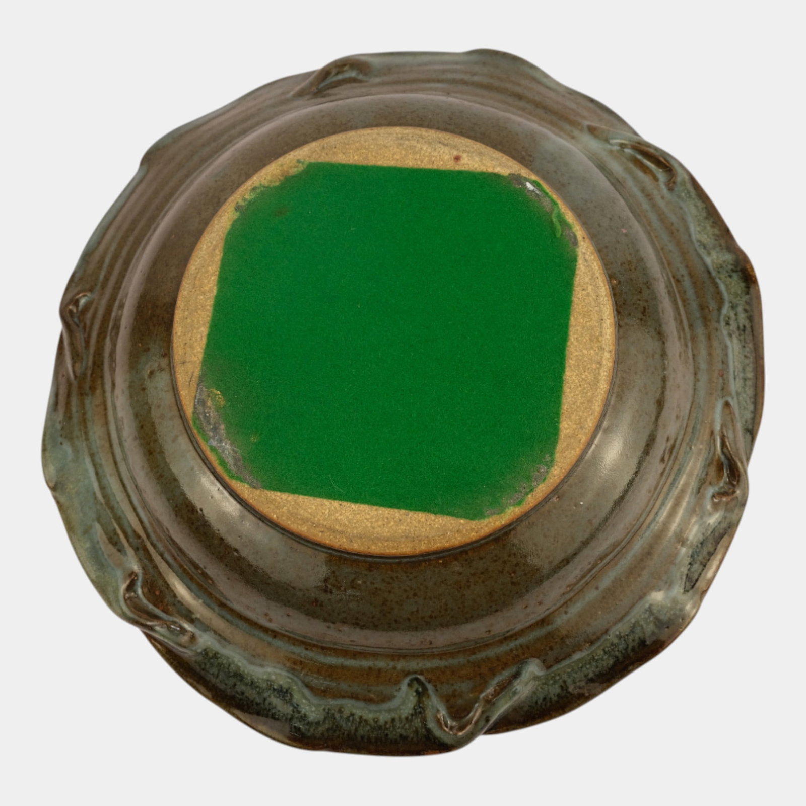 John Glick (1938-2017) Plum Tree Pottery Scalloped Rim Large Centerpiece Bowl - 2