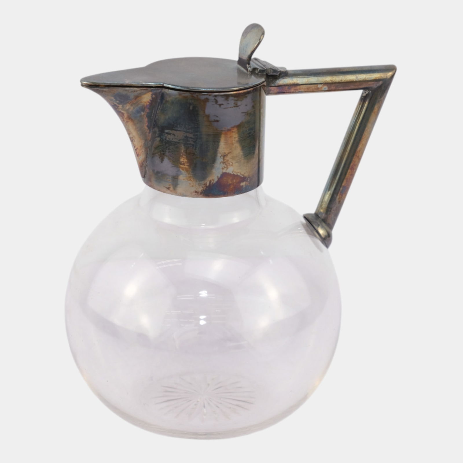 Christopher Dresser For Mappin & Web Art Deco Silver Plate & Crystal Cruet Jug (1 of 7)