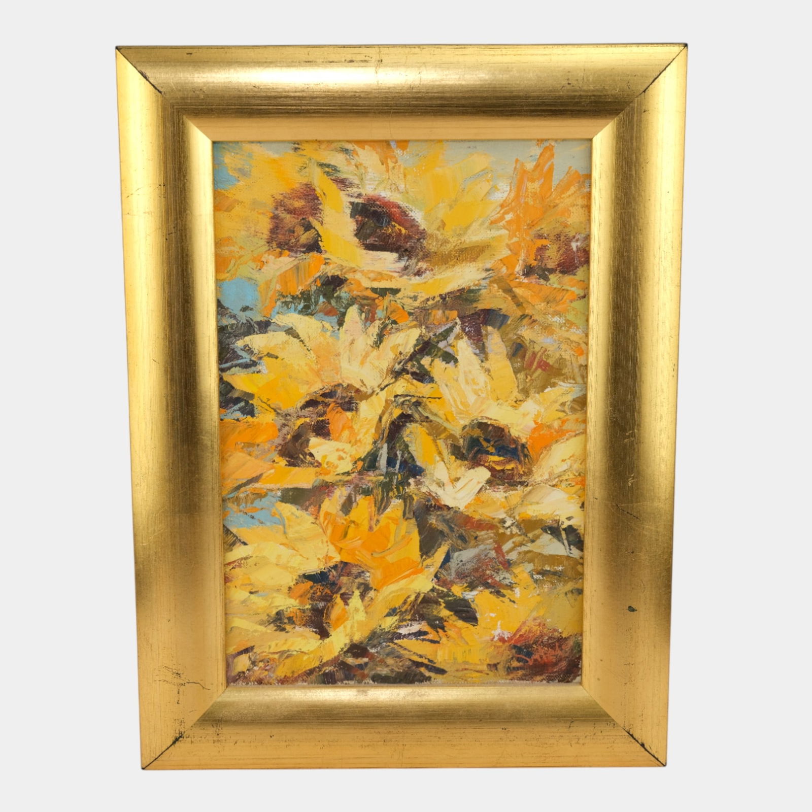 Vitaliy Valsenko Ukrainian 2002 Oil On Canvas Sunflower Framed Painting (1 of 4)