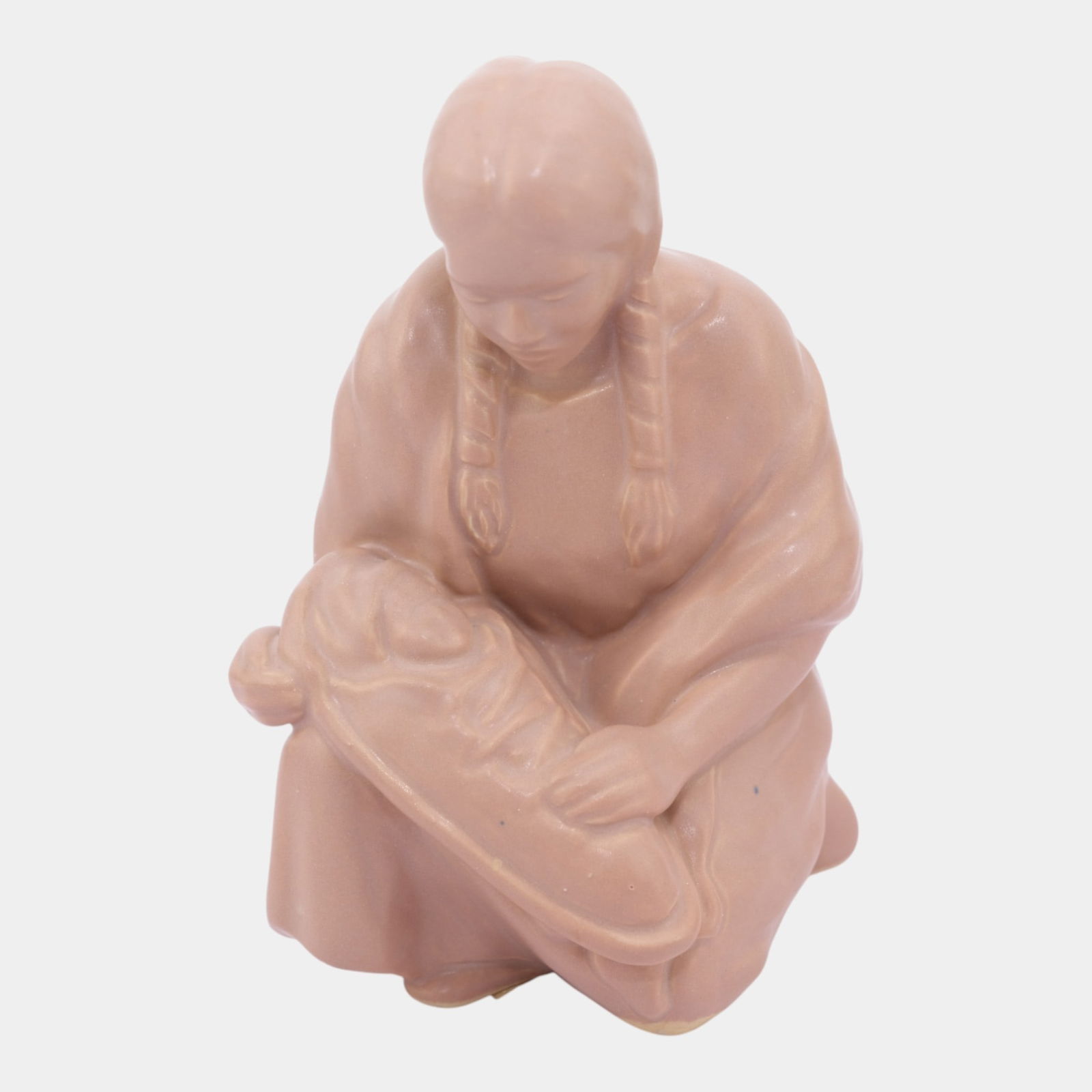 Van Briggle Vintage Art Pottery Native American Woman With Baby Figurine: We offer affordable in-house shipping on all items. Van Briggle Vintage Art Pottery Native American Woman With Baby Figurine Excellent original condition. No chips, cracks, damage or repair of any ki