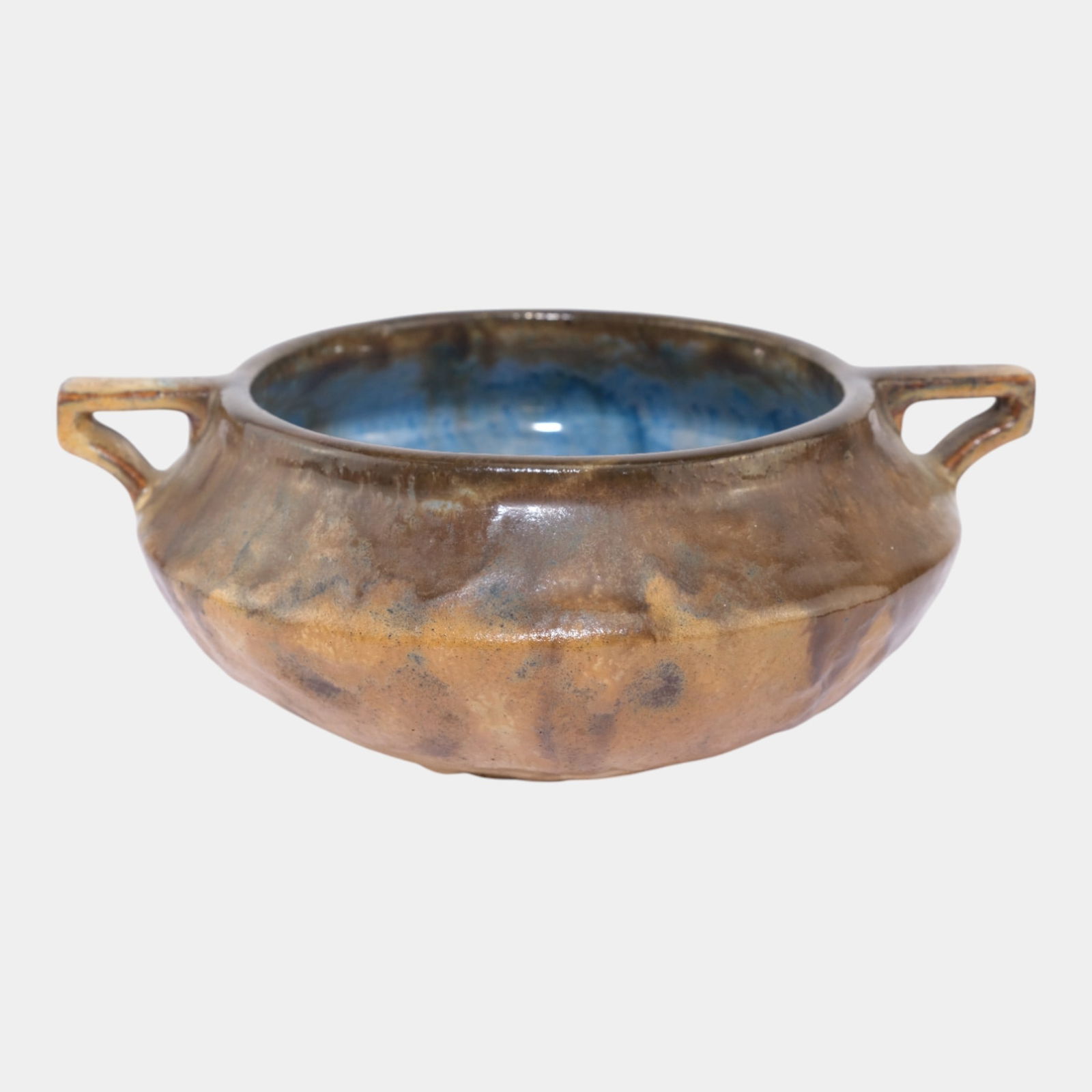Fulper 1909-1917 Vintage Art Deco Pottery Oatmeal Flambe Handled Bowl: We offer affordable in-house shipping on all items. Fulper 1909-1917 Vintage Art Deco Pottery Oatmeal Flambe Handled Bowl Fulper Pottery of Flemington, New Jersey Arts & Crafts glazing on what is mor