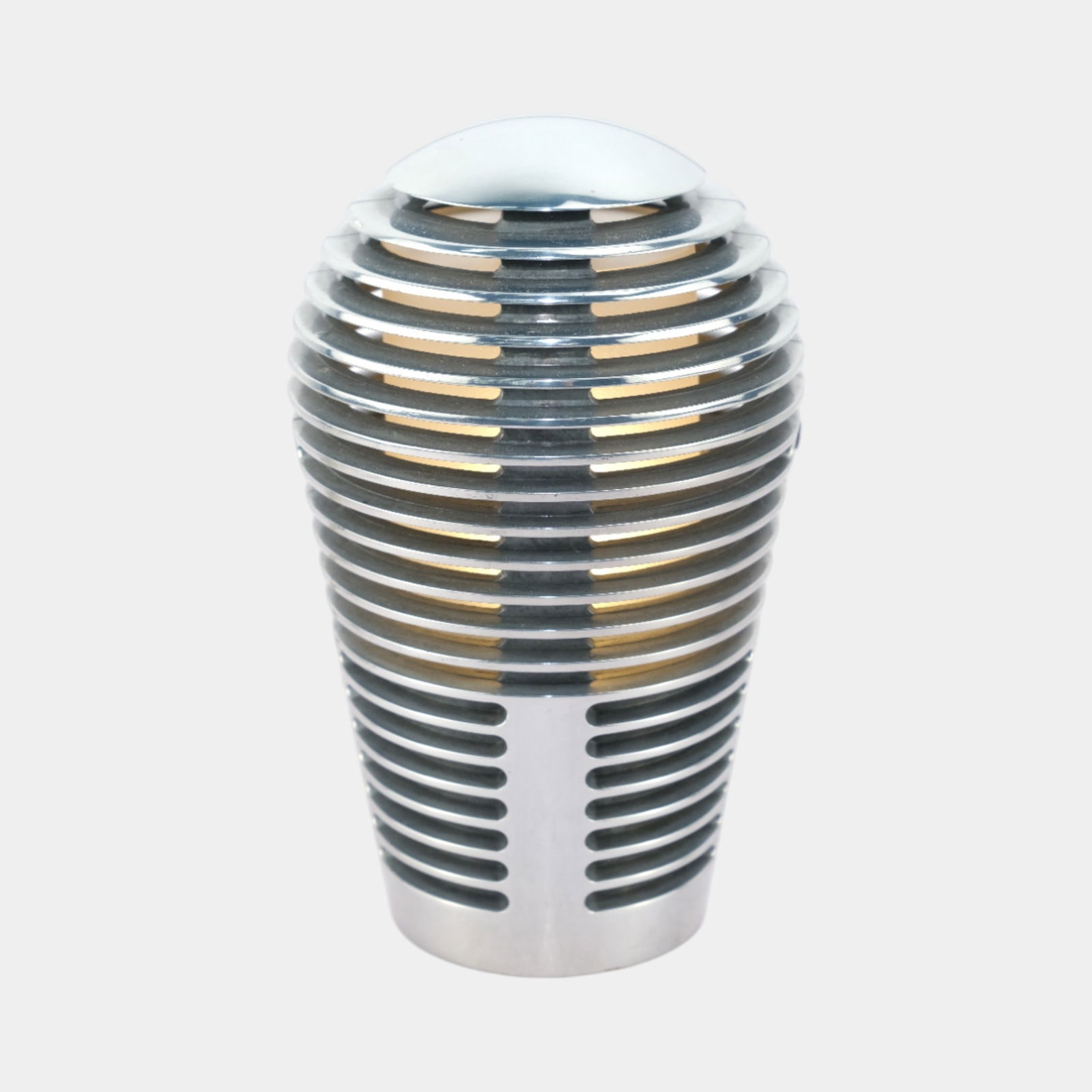 Sergi & Oscar Devesa For Metalarte Spanish Post Modern Metal Chrome Microphone Lamp (1 of 6)