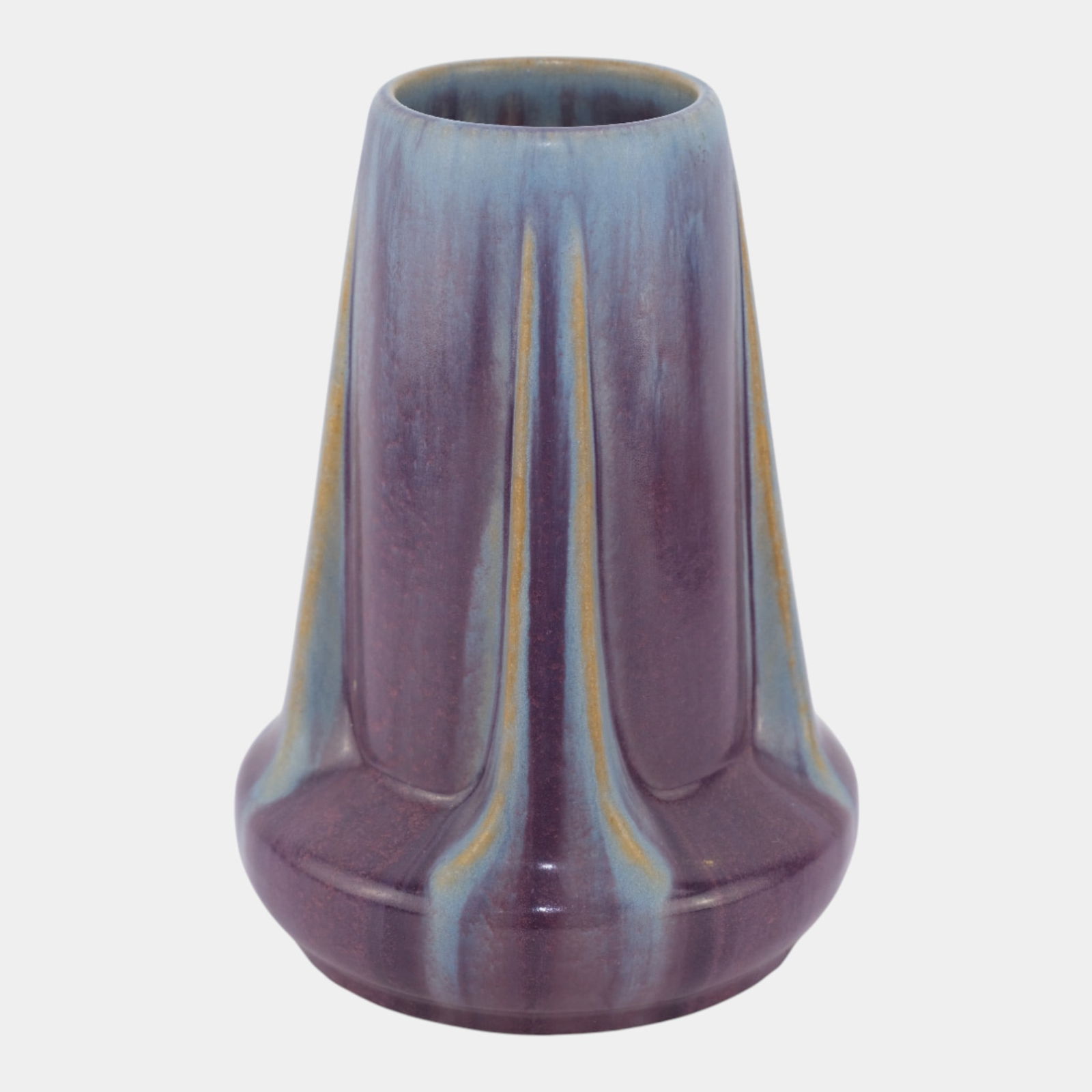 Fulper Arts And Crafts Pottery Purple Flambe Glaze Ceramic Four Buttressed Vase 47 (1 of 6)