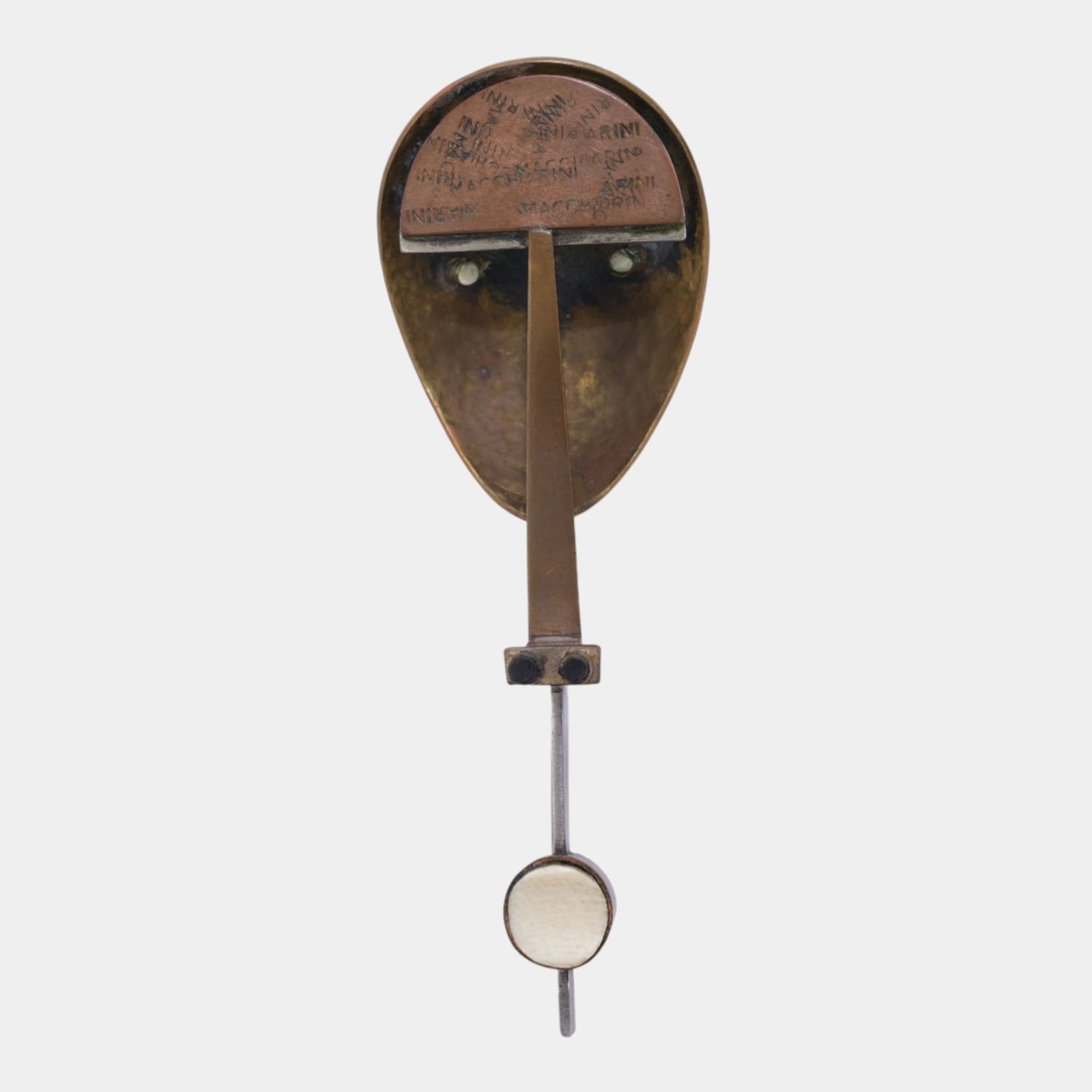 Peter Macchiarini (1909-2001) Mixed Metal Modernist African Style "Masks" Brooch: We offer affordable in-house shipping on all items. Peter Macchiarini (1909-2001) Mixed Metal Modernist African Style "Masks" Brooch Peter Macchiarini: â€œMASKSâ€? of Mixed Metal and Har