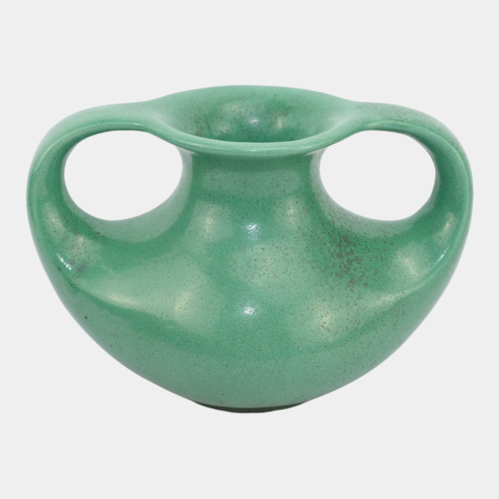 Teco Vintage Arts And Crafts Pottery Matte Green Charcoaled Ceramic Handled Vase 297: We offer affordable in-house shipping on all items. Teco Vintage Arts And Crafts Pottery Matte Green Charcoaled Ceramic Handled Vase 297 Arts & Crafts TECO shape # 297 Grecian Urn in greens with meta