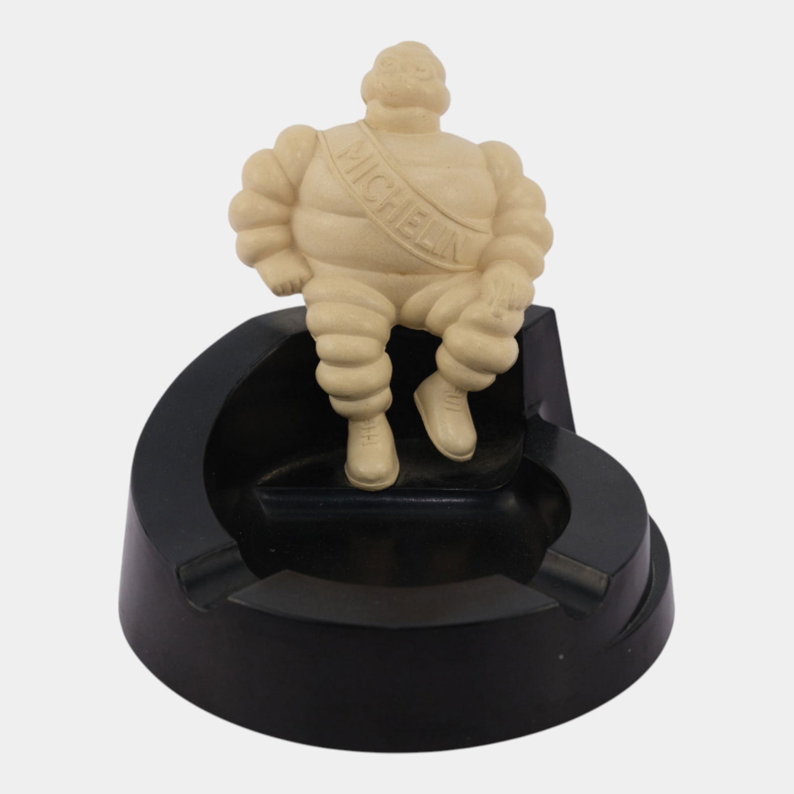 Micheline Tire Co. Art Deco Rubber Figural Michelin Man Black Bakelite Ashtray (1 of 7)