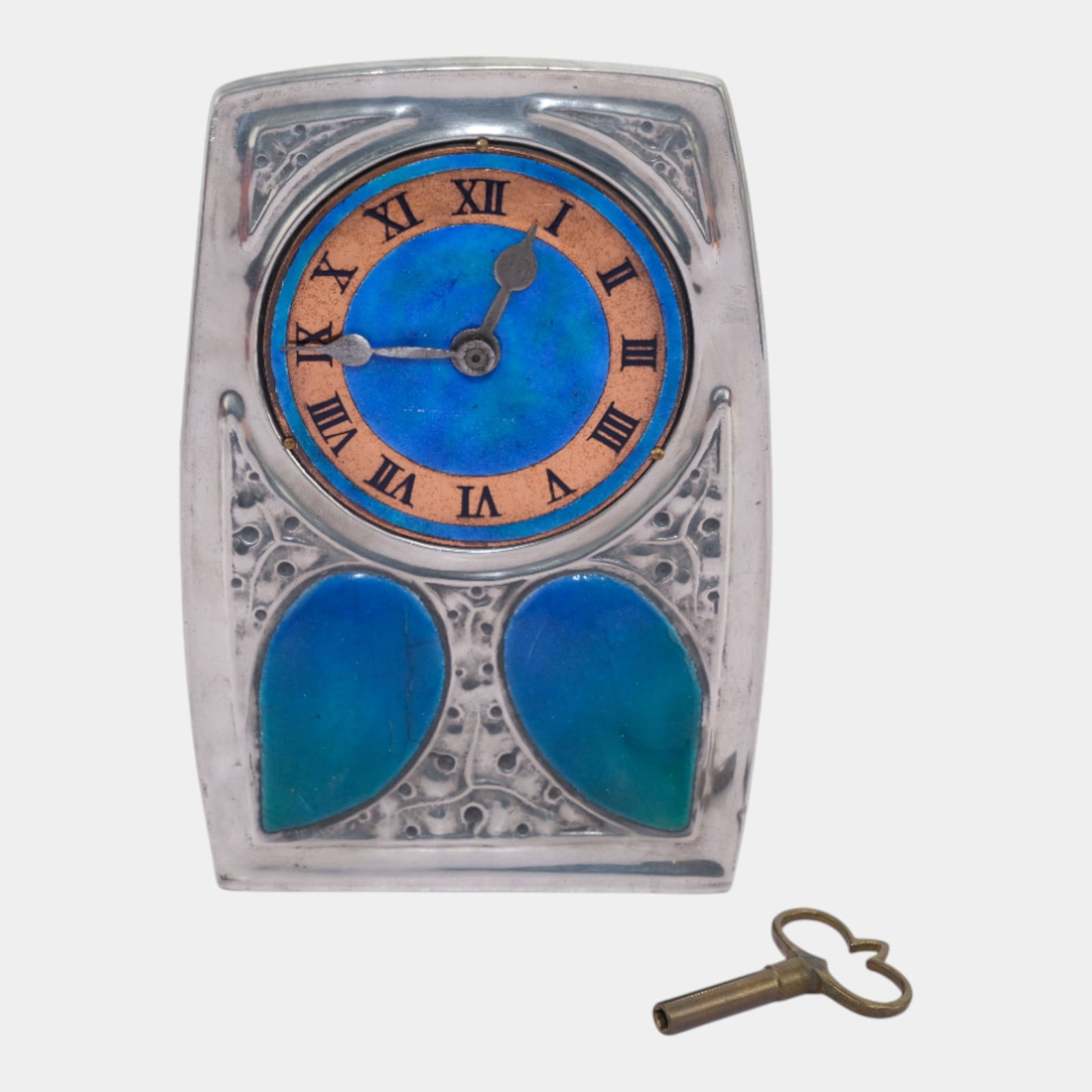 Archibald Knox For Liberty Co. 1900s Tudric English Pewter & Enamel Case Clock (1 of 7)